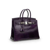 A SHINY AMÉTHYSTE POROSUS CROCODILE BIRKIN 35 WITH PALLADIUM HARDWARE - Foto 2