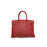 A ROUGE CASAQUE CLÉMENCE LEATHER BIRKIN 30 WITH PALLADIUM HARDWARE - photo 3