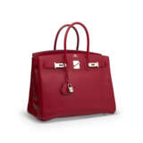 A ROUGE CASAQUE EPSOM LEATHER BIRKIN 35 WITH PALLADIUM HARDWARE - фото 2