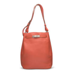 A BRIQUE & ROUGE PIVOINE CLÉMENCE LEATHER VERSO SO KELLY 22 WITH PALLADIUM HARDWARE