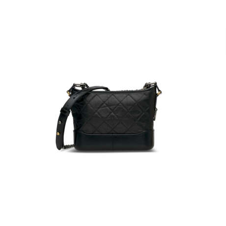 A BLACK QUILTED CALFSKIN LEATHER SMALL GABRIELLE BAG WITH GOLD, SILVER & RUTHÉNIUM HARDWARE - photo 3