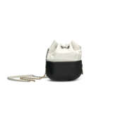 A WHITE & BLACK QUILTED CALFSKIN LEATHER GABRIELLE BUCKET BAG WITH GOLD, SILVER & RUTHÉNIUM HARDWARE - photo 3