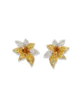 ORECCHINI CON DIAMANTI E ZAFFIRI COLORATI, CHANTECLER
