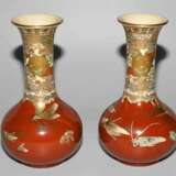 1 Paar Satsuma-Vasen von Taizan Yohei IX (1856– 1922), zugeschrieben. - photo 2