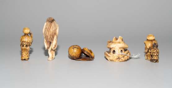 Lot: 5 Netsuke - Foto 5