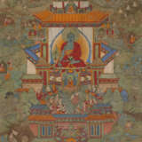 A PAINTING OF THE MEDICINE BUDDHA PURELAND - photo 1