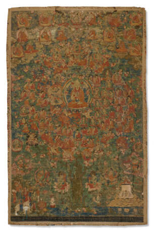 A PAINTING OF TSONGKHAPA AMIDST A FIELD FOR THE ACCUMULATION OF MERIT - photo 1