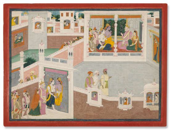 AN ILLUSTRATION FROM A BHAGAVATA PURANA SERIES: KRISHNA AND BALARAMA LIBERATING THEIR PARENTS VASUDEVA AND DEVAKI - фото 1