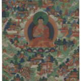 A PAINTING OF BUDDHA SHAKYAMUNI WITH JATAKA TALES - photo 1
