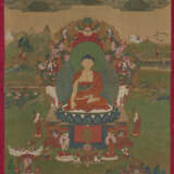 A PAINTING OF BUDDHA SHAKYAMUNI, POSSIBLY FROM A PALPUNG-STYLE JATAKA SET - photo 1