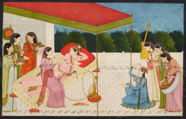 A PAINTING OF A PRINCE AND CONSORT ENTERTAINED WITH A NAUTCH