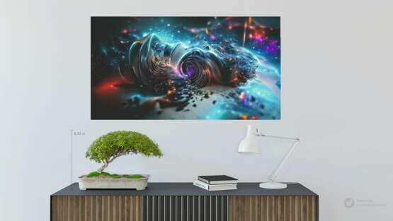 Nautilus Galactic печать digital art Современная интерьерная живопись абстрактная картина 2022 г. - фото 2