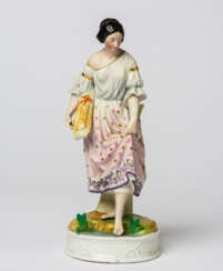 A RUSSIAN PORCELAIN FIGURE SHOWING THE PERSONIFICATION OF SPRING
