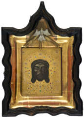 A RUSSIAN GOLDGROUND ICON SHOWING THE MANDYLION OF CHRIST