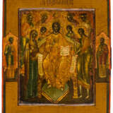 A FINE PAINTED RUSSIAN ICON SHOWING THE ENLARGED DEESIS - фото 1