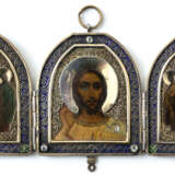 AN IMPERIAL RUSSIAN TRIPTYCH OF GREAT RARITY SHOWING THE DEESIS - фото 1