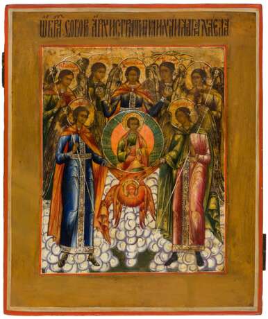 A LARGE RUSSIAN ICON SHOWING THE SYNAXIS OF THE HOLY ARCHANGEL MICHAEL - photo 1