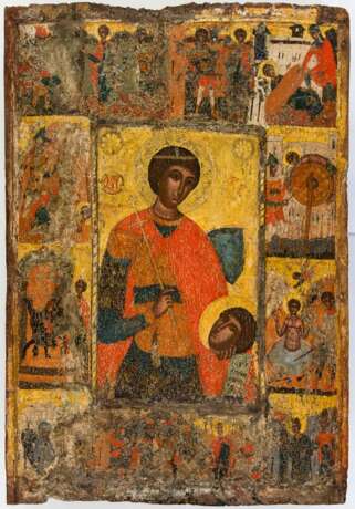 VERY RARE GREEK-MACEDONIAN ICON OF HIGH MUSEUM QUALITY SHOWING ST. GEORGE KEPHALOPHOROS - photo 1