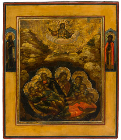 A RUSSIAN ICON SHOWING THE SEVEN SLEEPERS OF EPHESUS - photo 1