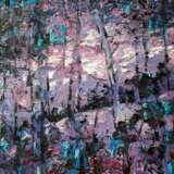"Рассвет в зимнем лесу". Холст на подрамнике Масляная живопись Абстракционизм abstract landscape Москва 2021 г. - фото 2