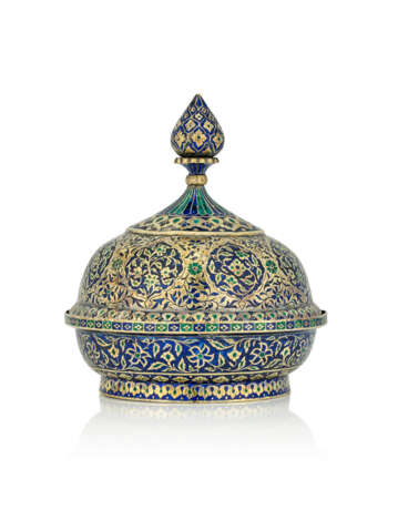 AN ENAMELLED SILVER GILT BOWL AND COVER - Foto 1