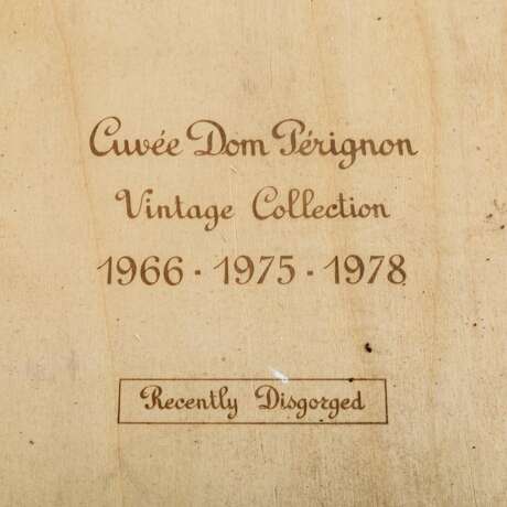 MOËT ET CHANDON 3 Flaschen DOM PÉRIGNON 'Vintage Collection' in OHK 1966, 1975, 1978 - фото 2