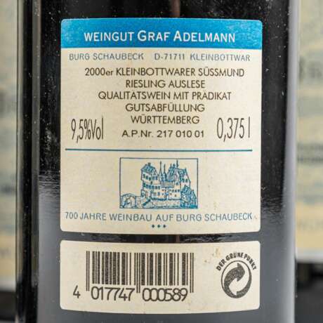 WEINGUT GRAF ADELMANN 13 Flaschen BRÜSSELE 1998 (1), 2000 (12) - photo 5