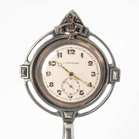 Silberne Taschenuhr mit Jugendstil-Uhrs - photo 2
