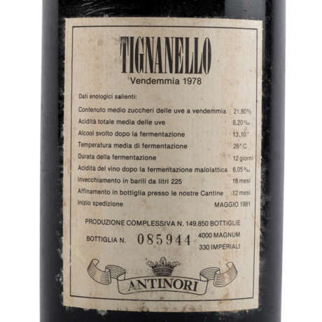 MARCHESI ANTINORI 1 Flasche TIGNANELLO 1978 - photo 7