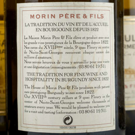 MORIN PÈRE & FILS 6 Flaschen MEURSAULT 1997 - Foto 5