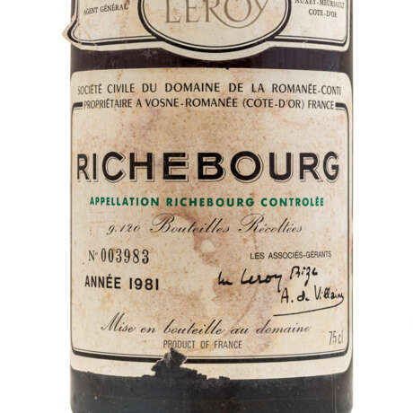 DOMAINE DE LA ROMANÉE-CONTI 1 Flasche RICHEBOURG 1981 - photo 2