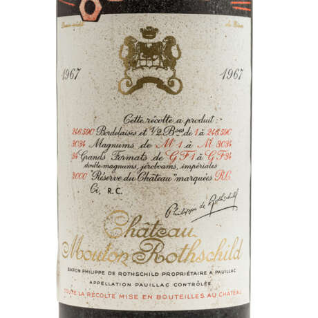 CHÂTEAU MOUTON 1 Flasche ROTHSCHILD 1967 - photo 2