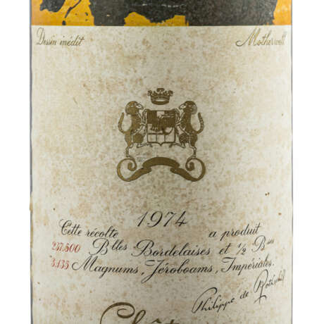 CHÂTEAU MOUTON 1 Flasche ROTHSCHILD 1974 - photo 3