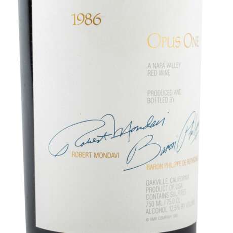 OPUS ONE 1 Flasche BARON PHILLIPPE DE ROTHSCHILD & ROBERT MONDAVI 1986 - Foto 4