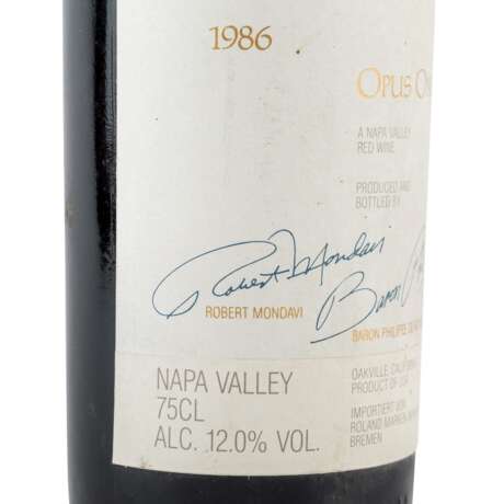 OPUS ONE 1 Flasche BARON PHILLIPPE DE ROTHSCHILD & ROBERT MONDAVI 1986 - Foto 3