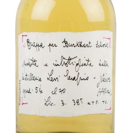 ROMANO LEVI 1 Flasche Grappa DESTILLERIE LEVI SERAFINO mit Widmung, 1994 - Foto 2