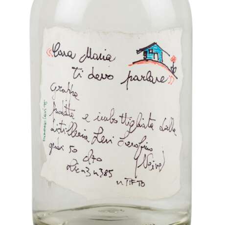 ROMANO LEVI 1 Flasche Grappa DESTILLERIE LEVI SERAFINO "Cara Maria" 1995 - photo 2