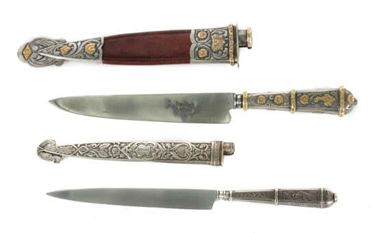 Zwei reich verzierte Messer mit Scheide Deutschland - photo 1