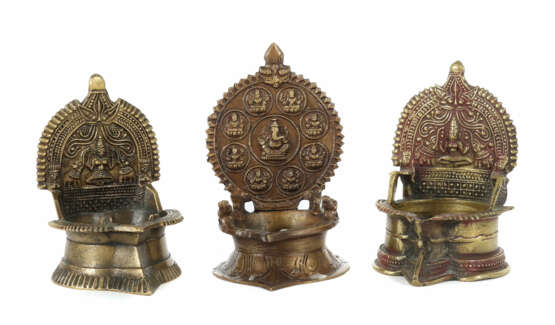3 indische Öllampen alt bis antik - photo 2