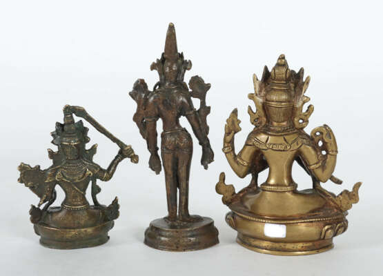 3 buddhistische Bronzen Indien/Nepal - photo 2