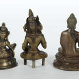 3 buddhistische Bronzefiguren Indien/Nepal - photo 2