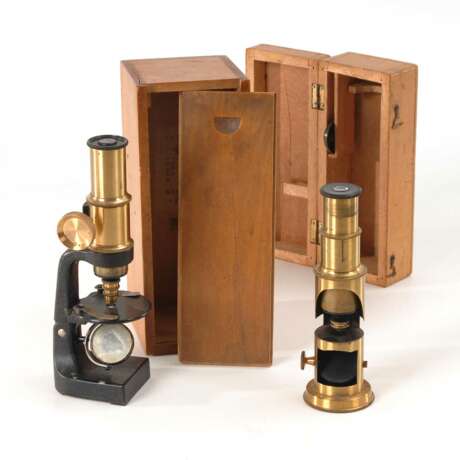 2 kleine Mikroskope in Original-Kästen. - Foto 1