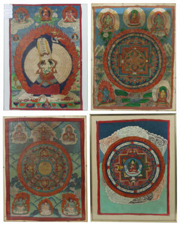 4 Thangkas Nepal/Tibet - photo 1