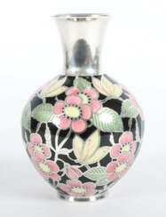 Vase mit Silberoverlay Friedrich Wilhelm Spahr
