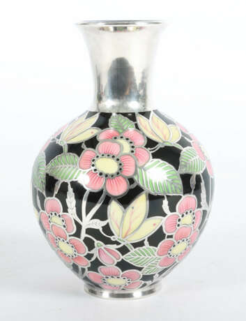 Vase mit Silberoverlay Friedrich Wilhelm Spahr - Foto 1