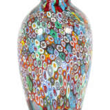 Millefiori Vase mit Streifendekor Murano - Foto 1