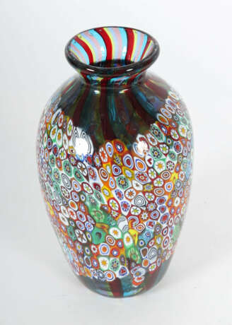 Millefiori Vase mit Streifendekor Murano - Foto 2