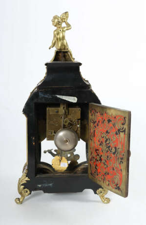 Barockstil-Pendule mit Boulle-Einlagen und Muschelbläserfigur Frankreich - Foto 3