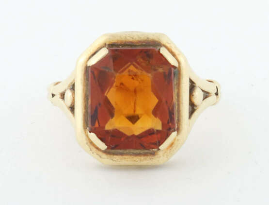 Ring mit Madeiracitrin Mitte 20. Jh. - photo 1