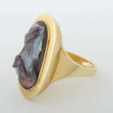 Kamee-Ring Gelbgold 750/Chalcedon (?) - Foto 2